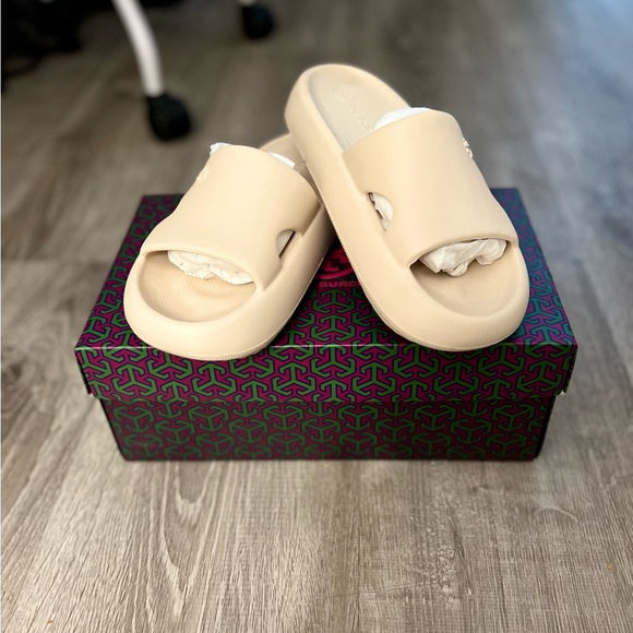 Tory Burch Shoes - Tory Burch Eva Shower Slide - French Pearl